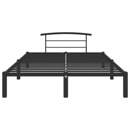 Stylish Black Metal Bed Frame 140x200 cm - vidaXL 284659