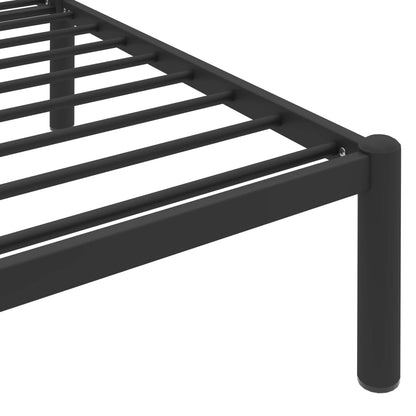 Stylish Black Metal Bed Frame 140x200 cm - vidaXL 284659