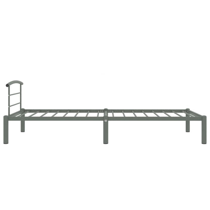 Grey Metal Bed Frame 90x200 cm - vidaXL 284662 (No Mattress)