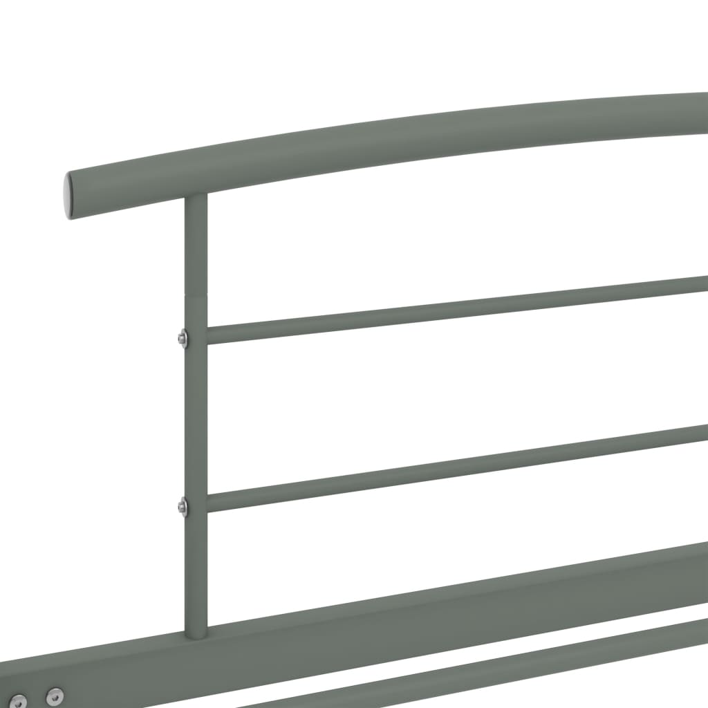 Grey Metal Bed Frame 90x200 cm - vidaXL 284662 (No Mattress)