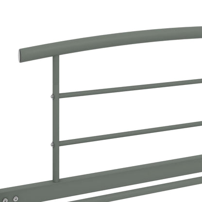 Grey Metal Bed Frame 90x200 cm - vidaXL 284662 (No Mattress)