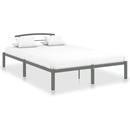 vidaXL Grey Metal Bed Frame 120x200 cm - Stylish & Sturdy Design