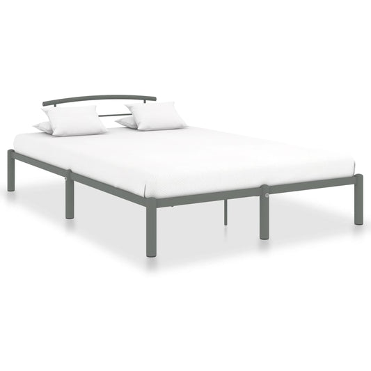 vidaXL Grey Metal Bed Frame 120x200 cm - Stylish & Sturdy Design