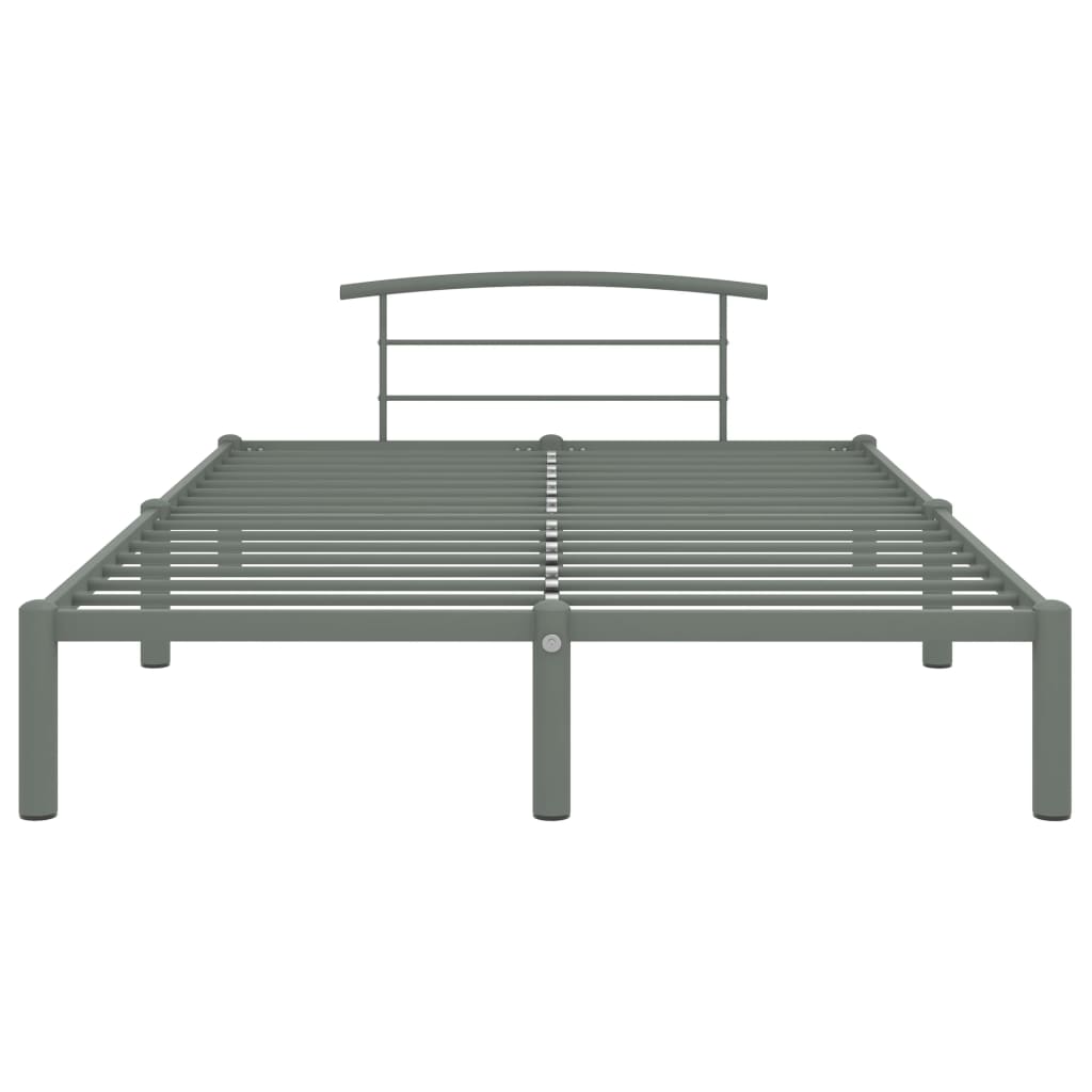 vidaXL Grey Metal Bed Frame 120x200 cm - Stylish & Sturdy Design