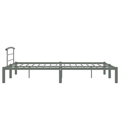 vidaXL Grey Metal Bed Frame 120x200 cm - Stylish & Sturdy Design