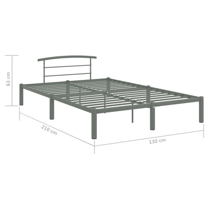 vidaXL Grey Metal Bed Frame 120x200 cm - Stylish & Sturdy Design