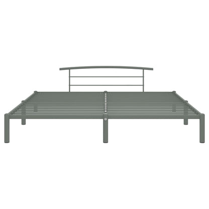 Super King Metal Bed Frame in Grey, 180x200 cm | vidaXL