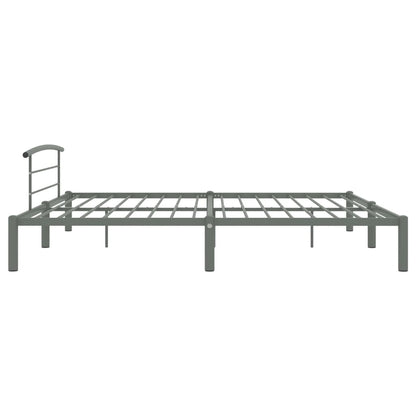 Super King Metal Bed Frame in Grey, 180x200 cm | vidaXL