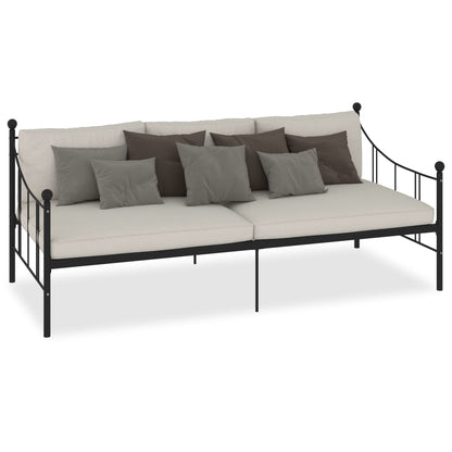 Black Metal DayBed Frame 90x200 cm - vidaXL 284669 (Mattress Not Incl.)
