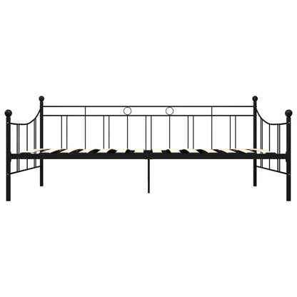 Black Metal DayBed Frame 90x200 cm - vidaXL 284669 (Mattress Not Incl.)