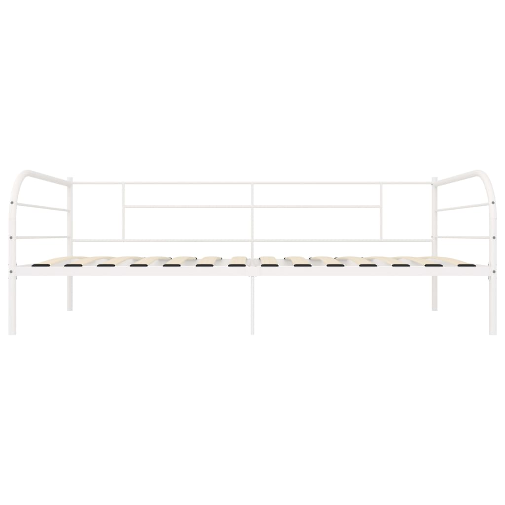 vidaXL White Metal Daybed Frame 90x200 cm - No Mattress Included