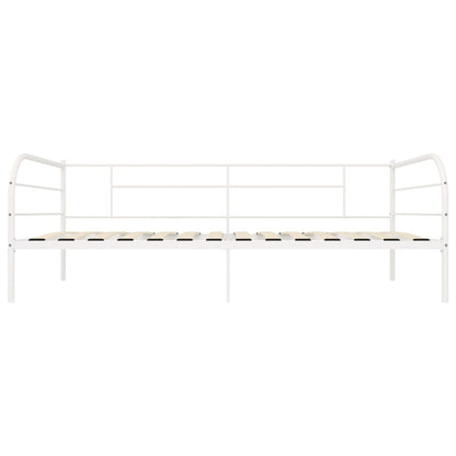 vidaXL White Metal Daybed Frame 90x200 cm - No Mattress Included
