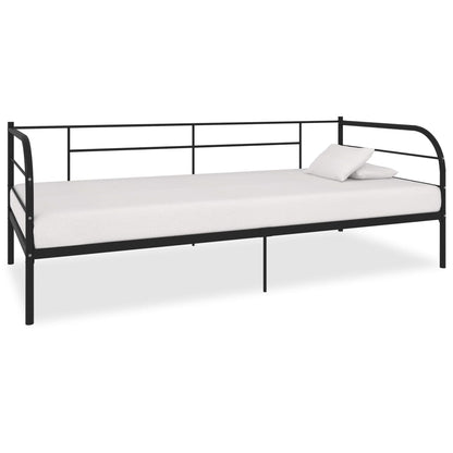 Black Metal DayBed Frame 90x200 cm - vidaXL 284673 (Mattress Not Included)