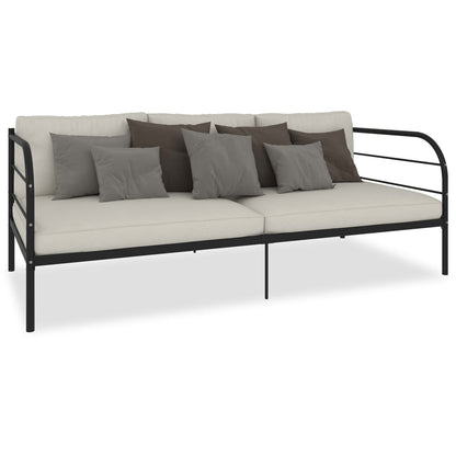 Black Metal DayBed Frame 90x200 cm - vidaXL 284673 (Mattress Not Included)