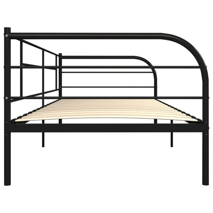 Black Metal DayBed Frame 90x200 cm - vidaXL 284673 (Mattress Not Included)