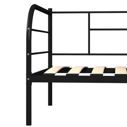 Black Metal DayBed Frame 90x200 cm - vidaXL 284673 (Mattress Not Included)
