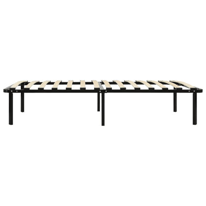 Sleek Black Metal Bed Frame - 90x200 cm, No Mattress Included
