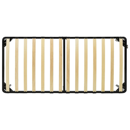 Sleek Black Metal Bed Frame - 90x200 cm, No Mattress Included