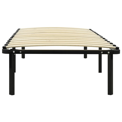 Black Metal Bed Frame 100x200 cm - Sturdy, Sleek & Modern Design