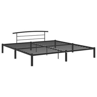 Black Metal King Size Bed Frame 200x200 cm - vidaXL 284705