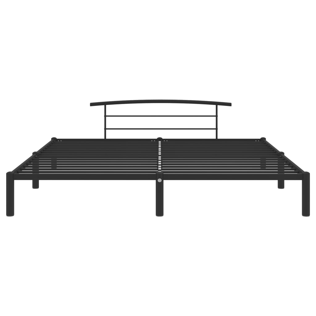 Black Metal King Size Bed Frame 200x200 cm - vidaXL 284705