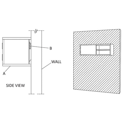 Wall-mounted TV Cabinet 90x30x30 cm Solid Teak Wood