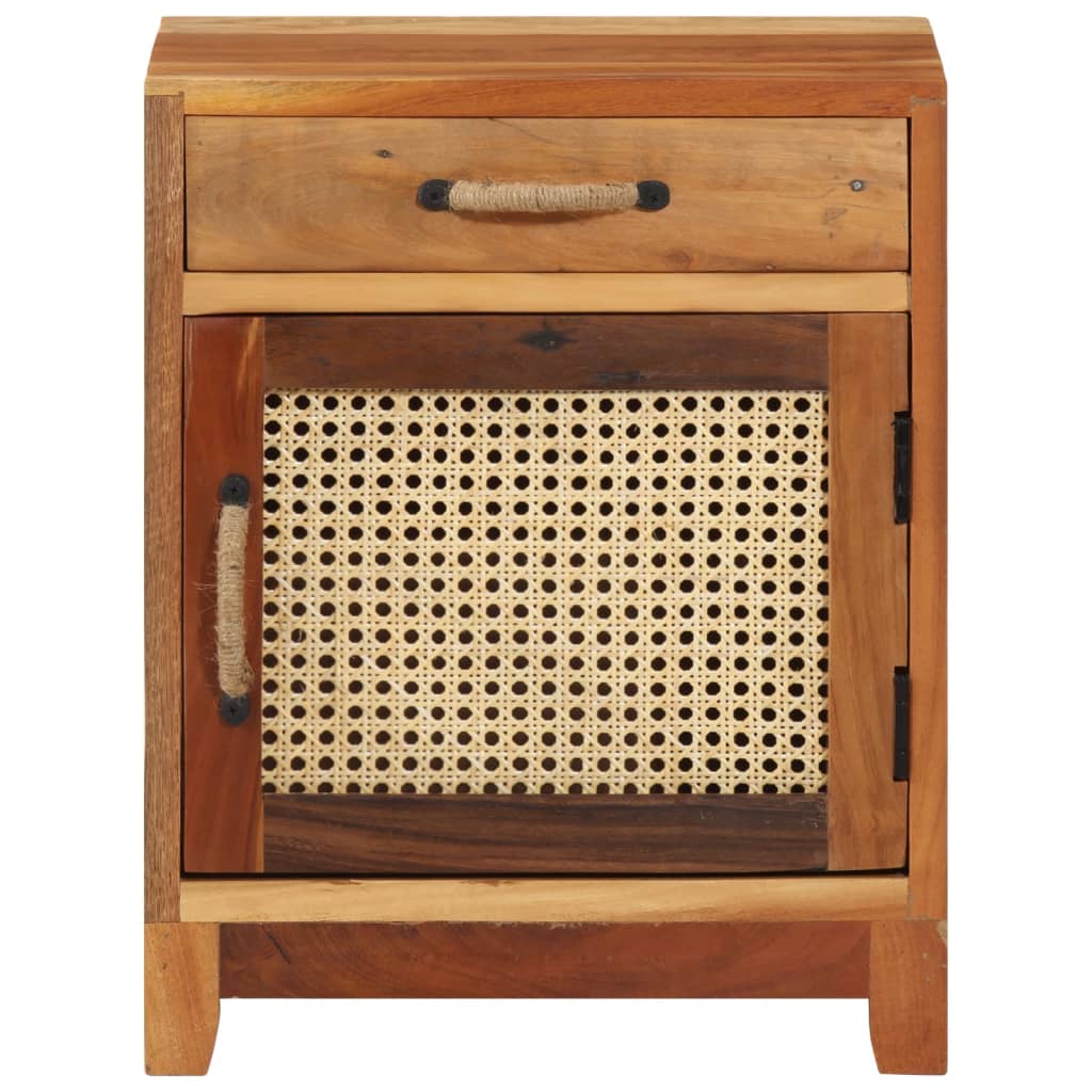 Solid Reclaimed Wood Bedside Cabinet 40x30x50 cm - Eco-Friendly Design