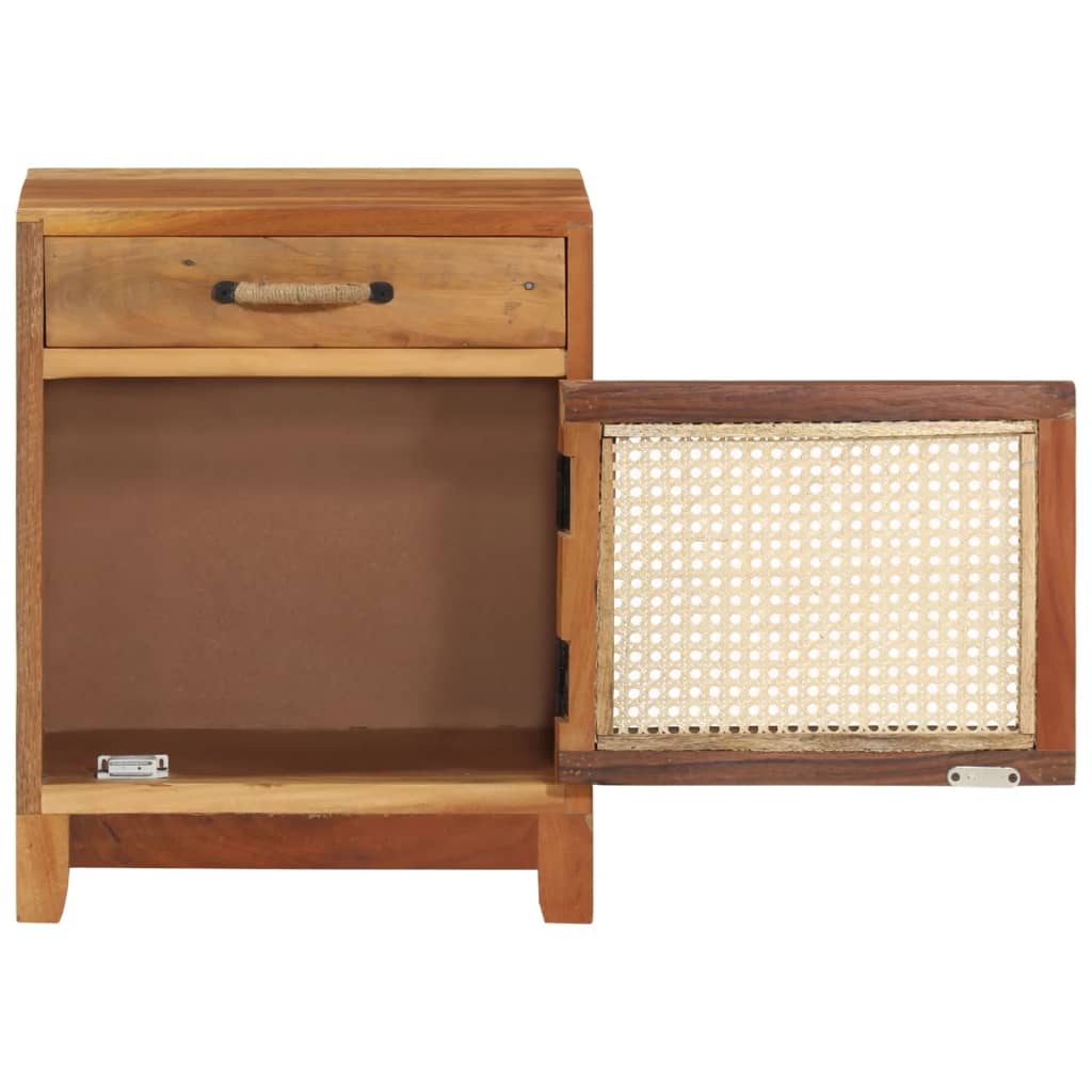 Solid Reclaimed Wood Bedside Cabinet 40x30x50 cm - Eco-Friendly Design