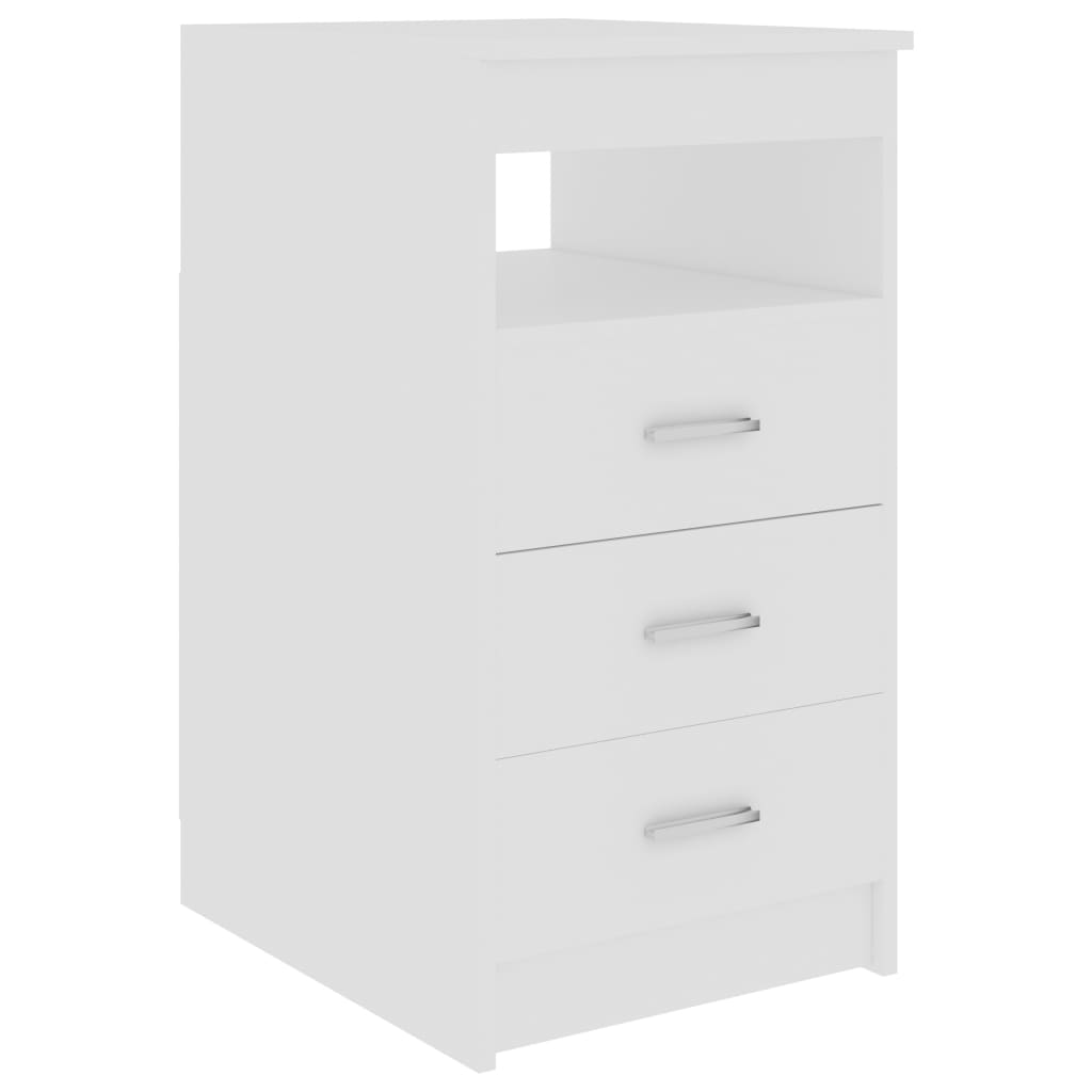 Sleek White Engineered Wood Desk 140x50x76 cm