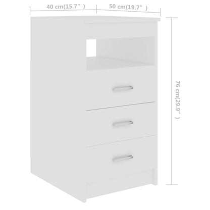 Sleek White Engineered Wood Desk 140x50x76 cm