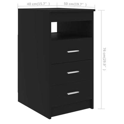 Sleek Black Desk - Engineered Wood, 140x50x76 cm