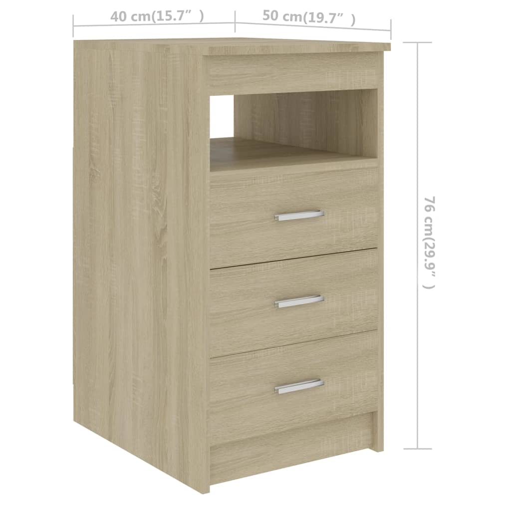 Sonoma Oak Desk 140x50x76 cm - Engineered Wood Elegance