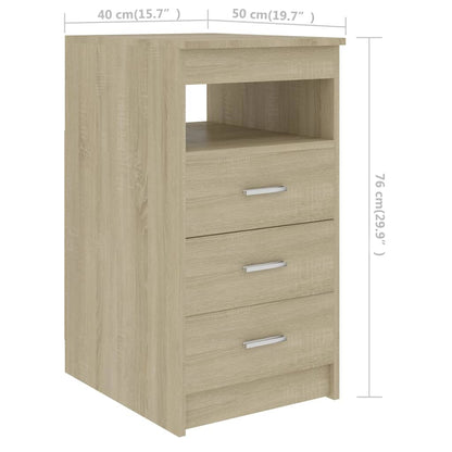 Sonoma Oak Desk 140x50x76 cm - Engineered Wood Elegance