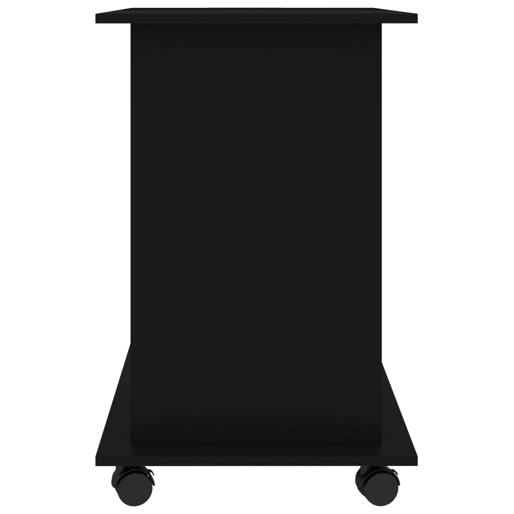 Sleek Black Computer Desk, 80x50x75 cm, Engineered Wood