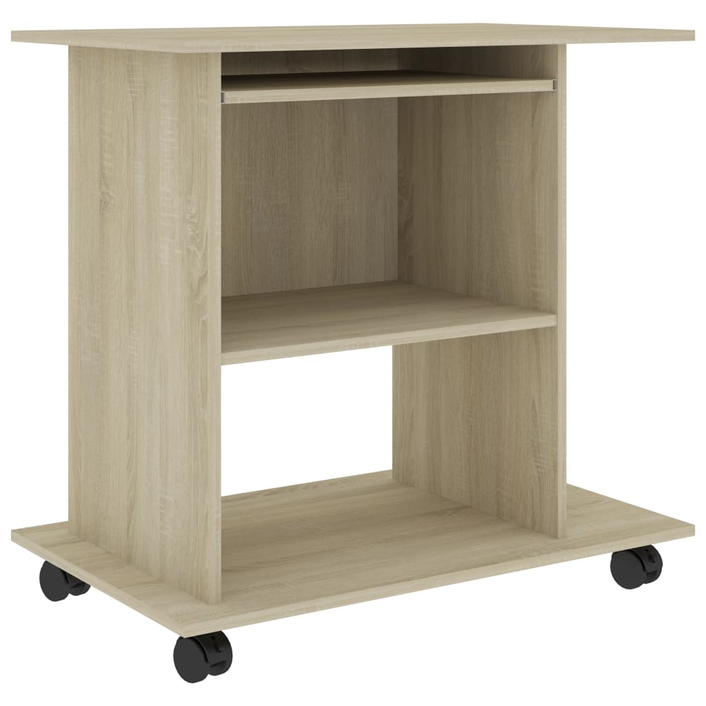 Sonoma Oak Computer Desk, Engineered Wood, 80x50x75 cm