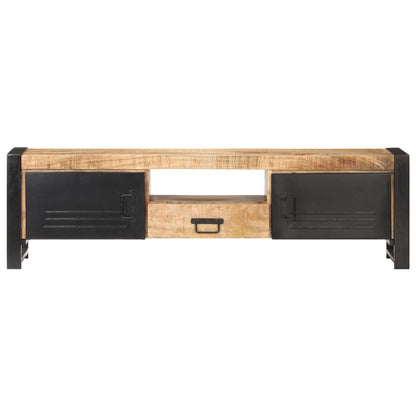 TV Cabinet 140x30x40 cm Rough Mango Wood