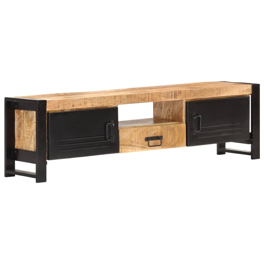 TV Cabinet 140x30x40 cm Rough Mango Wood