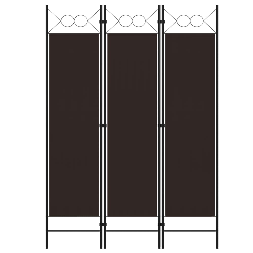 Brown 3-Panel Room Divider, 120x180 cm - Stylish Privacy Screen