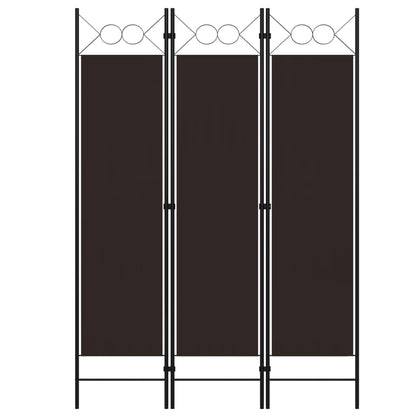 Brown 3-Panel Room Divider, 120x180 cm - Stylish Privacy Screen