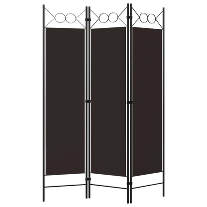 Brown 3-Panel Room Divider, 120x180 cm - Stylish Privacy Screen