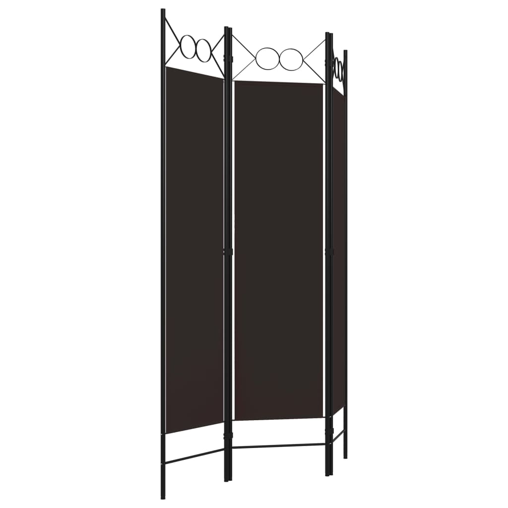 Brown 3-Panel Room Divider, 120x180 cm - Stylish Privacy Screen