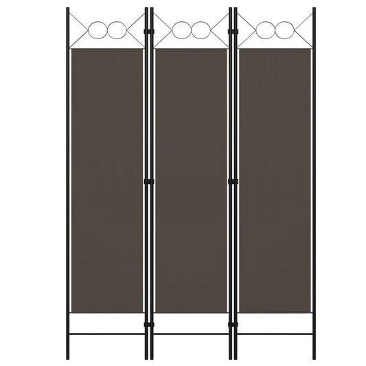 Anthracite 3-Panel Room Divider, 120x180 cm - Stylish Privacy Screen