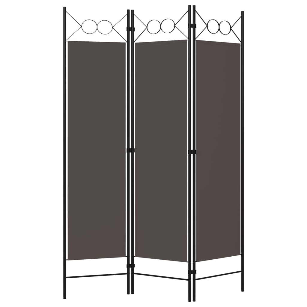 Anthracite 3-Panel Room Divider, 120x180 cm - Stylish Privacy Screen
