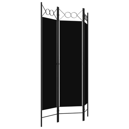 Black 3-Panel Room Divider, 120x180 cm – Stylish Privacy Screen