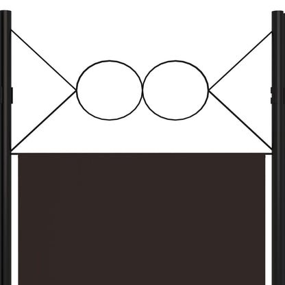 Elegant 4-Panel Brown Room Divider, 160x180 cm - Cozy Privacy Screen