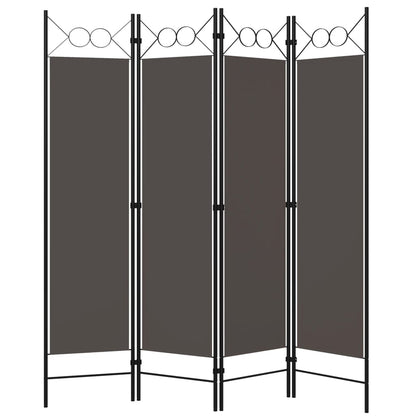 Anthracite 4-Panel Room Divider 160x180 cm - Stylish Privacy Screen