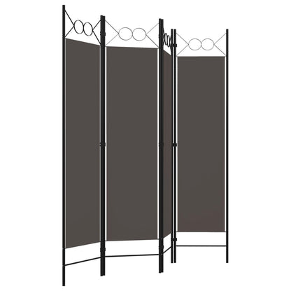 Anthracite 4-Panel Room Divider 160x180 cm - Stylish Privacy Screen