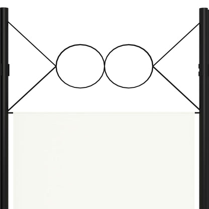 4-Panel White Room Divider, 160x180 cm, Elegant Privacy Screen