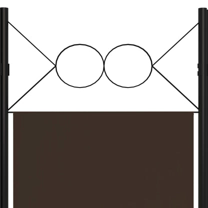 Elegant Brown 5-Panel Room Divider - 200x180 cm Privacy Screen