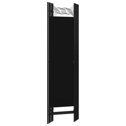 Elegant Black 5-Panel Room Divider, Fabric, 200x180 cm